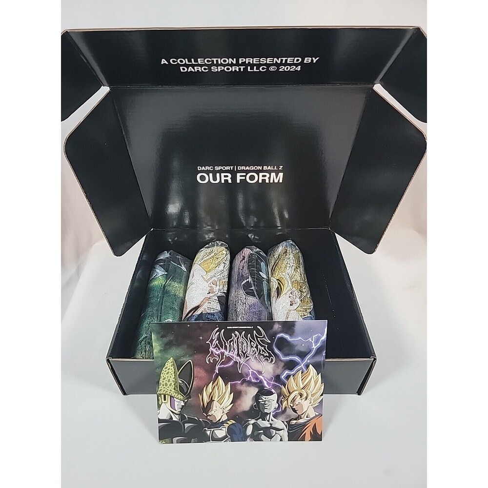 IN HAND Darc Sport X DBZ / Dragon Ball Z 4 SHIRT SET LARGE, SOLDOUT!